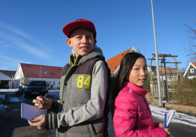 Isak och Alma som minireportrar