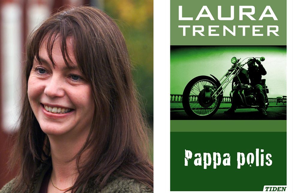 Laura Trenter och bokomslaget.